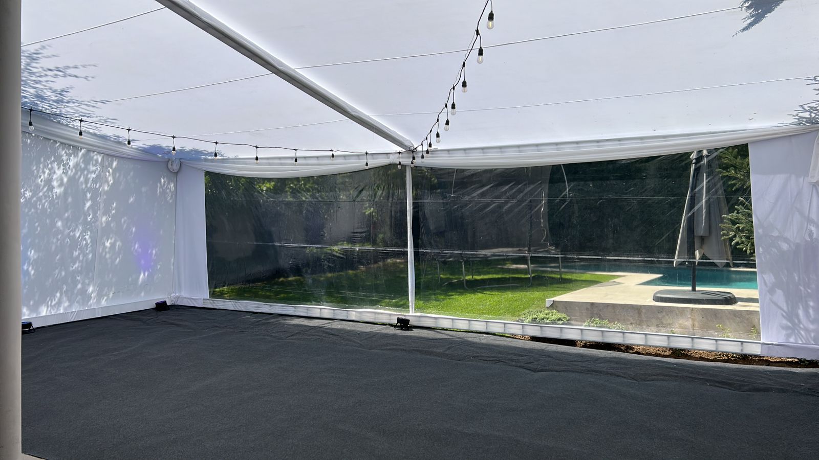 Carpa terraza con panorámico